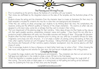 Halloween Narrative writing l 3D Template l templates and scaffolds