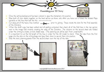 Halloween Narrative writing l 3D Template l templates and scaffolds