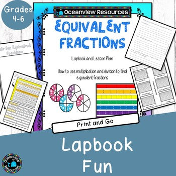 Equivalent Fractions - Lapbooks and Explorations