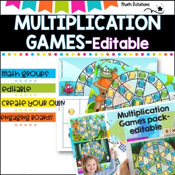 Multiplication Games pack- editable Set 2