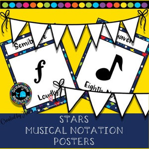 Music Notation Posters- Stars