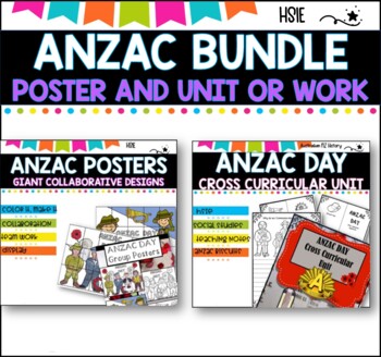 ANZAC Pack-Unit and printables and Collaborative Posters-BUNDLE