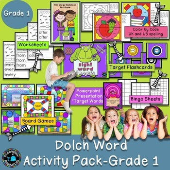 Dolch Word Activity packs BUNDLE k-Grade 3.