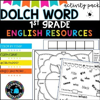 Dolch word Activity Packs k-3 with BONUS game board pack