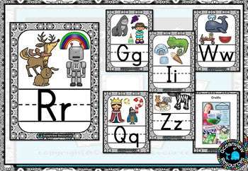 Alphabet cards with Pictures Classroom Decor