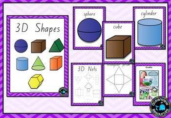 2D Shapes BUNDLE I Worksheets I Shape sorting I Posters