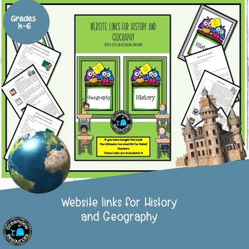 Website Links for History and Geography (Australian Curriculum)