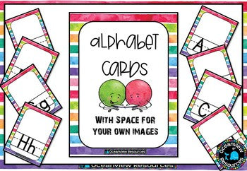 Rainbow Alphabet Posters with no picture clues.