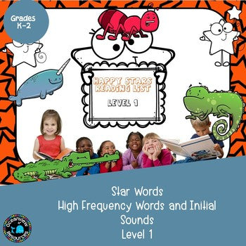 High Frequency Words and initial sounds.  Star Words Level 1