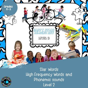 High Frequency Words and initial sounds.  Star Words Level 2