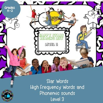 High Frequency Words and initial sounds.  Star Words Level 3