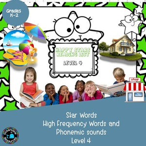 High Frequency Words and initial sounds.  Star Words Level 4