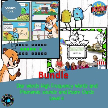 High Frequency words and initial sounds LEVEL 4 Star Words BUNDLE