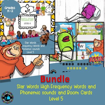 High Frequency words and initial sounds LEVEL 5 Star Words BUNDLE