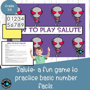 Math game cards for math centers