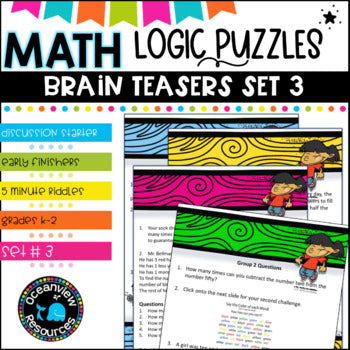 Math Logic Puzzles and Brain Teasers- 3rd Edition