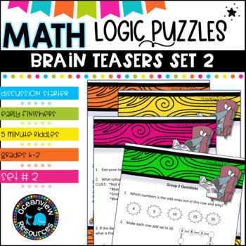 Math logic games and brain teasers - Sets 1, 2 and 3 BUNDLE