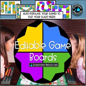 Editable Board Games- Use multiple times