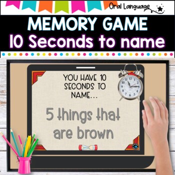 Memory Game l think fast - talk fast l ten seconds to name