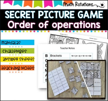 Secret Picture Tiles - Order of Operations