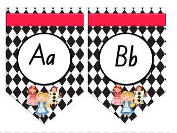 Alice in Wonderland- Black harlequin design  DECOR PACK - Oceanview Education and Teaching Supplies 