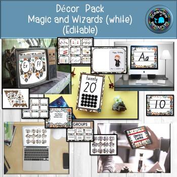 MAGIC AND WIZARDS Themed Decor Pack (Editable)