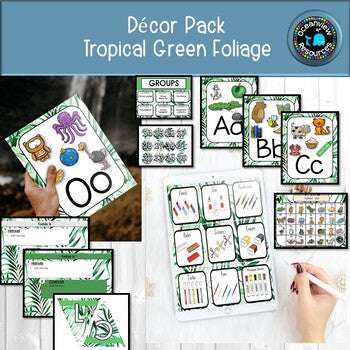 DECOR PACK -GREEN LEAF DESIGN (Editable)