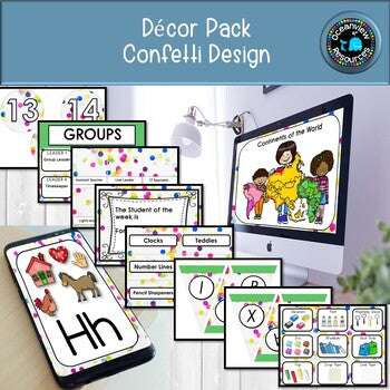 DECOR PACK -CONFETTI DESIGN  (Editable)