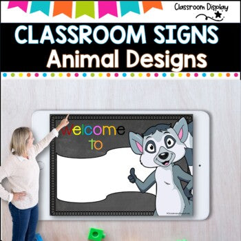 Editable Animal Sign I Door Display I Classroom Decor