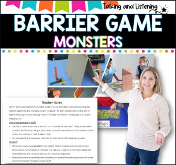 BARRIER GAME I Speech Therapy I SPED I Language skill development