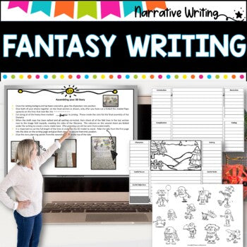 Narrative Writing Unit | Writing Activities | Fantasy Stories l 3D lapbook