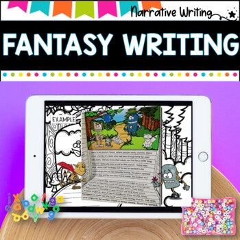 Narrative Writing Unit | Writing Activities | Fantasy Stories l 3D lapbook