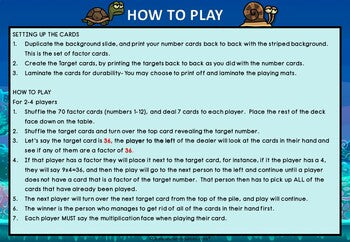 Factors Multiples Prime and Composite Numbers Game - Gremlins and Creatures