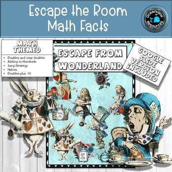 Breakout game I Escape from Wonderland Math Facts I grades 3-5