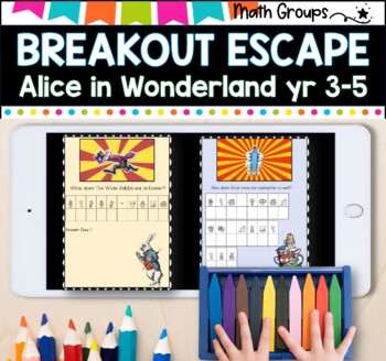 Breakout game I Escape from Wonderland Math Facts I grades 3-5