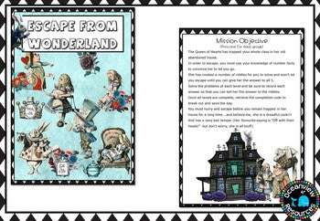 Breakout game I Escape from Wonderland Math Facts I grades 3-5