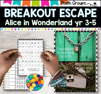 Breakout game I Escape from Wonderland Math Facts I grades 3-5