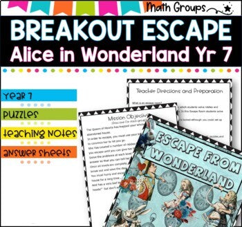 Breakout game- Escape from Wonderland  Math Facts  Year 7