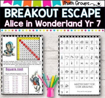 Breakout game- Escape from Wonderland  Math Facts  Year 7