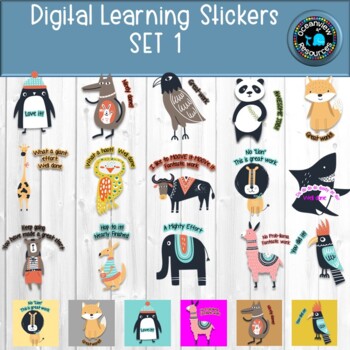 Digital Learning Stickers Set 1 for Google and SeeSaw