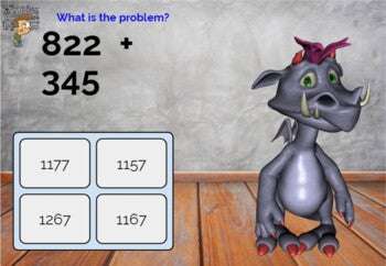 BOOM cards 3 digit addition problems - Ideal for Distance Learning