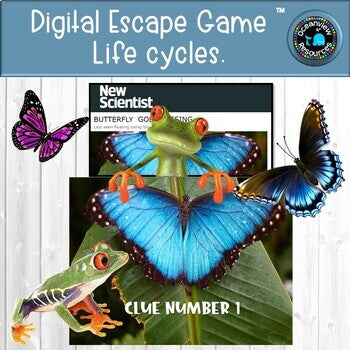 Escape Room - Life Cycles of frogs and butterflies