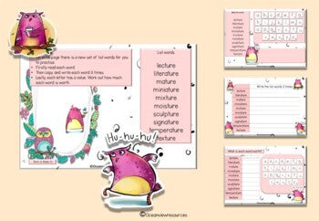 Spelling Pack for Term 3 Grade 3- Suitable for Distance Learning