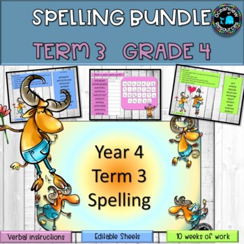 Spelling Pack for Term 3 Grade 4-Suitable for Distance Learning