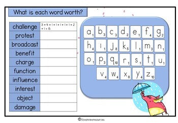 Spelling Pack for Term 3 Grade 6 - Suitable for Distance Learning