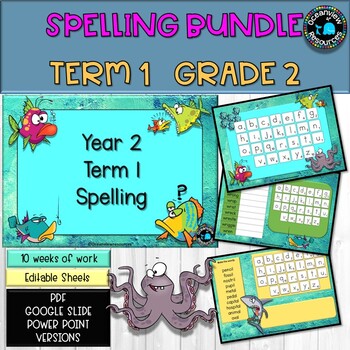 Spelling Pack for Term 1 Grade 2 - Suitable for Distance Learning