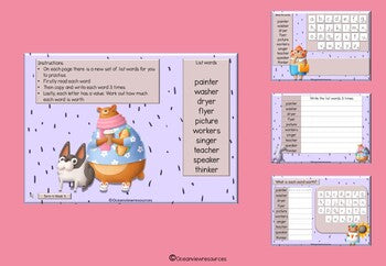 Spelling Pack for Term 4 Grade 2 - Suitable for Distance Learning