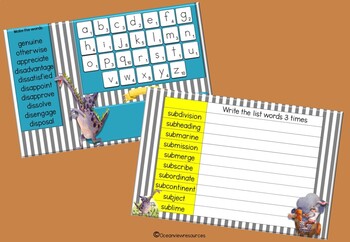 Spelling Pack for Term 4 Grade 5 - Suitable for Distance Learning