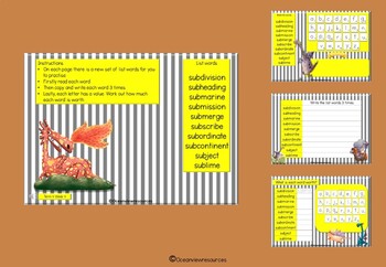 Spelling Pack for Term 4 Grade 5 - Suitable for Distance Learning