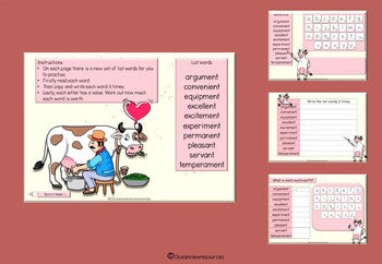 Spelling Pack for Term 4 Grade 6 - Suitable for Distance Learning